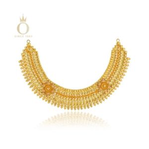 Floral Bride Gold Necklace-Yellow Gold-22