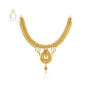Radiant Bride Gold Necklace-Yellow Gold-22
