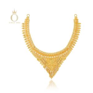 Classic Bride Gold Necklace-Yellow Gold-22