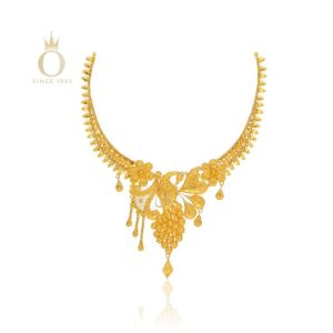 Dreamy Bride Gold Necklace-Yellow Gold-22