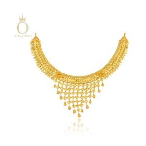 Dangling Droplets Gold Necklace