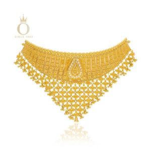 Opulent Sheen Gold Necklace-Yellow Gold-22