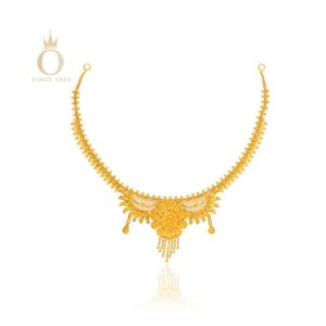 Bloomed Splendour Gold Necklace-Yellow Gold-22