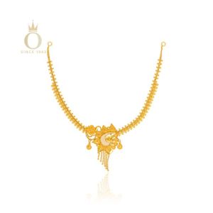 Swirling Petals Gold Necklace