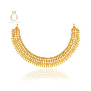 Leafy Array Gold Necklace-Yellow Gold-22