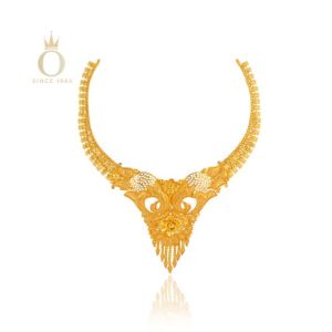 Bridal Aura Gold Necklace-Yellow Gold-22