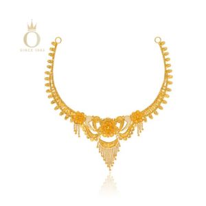 Rosy Allure Gold Necklace-Yellow Gold-22