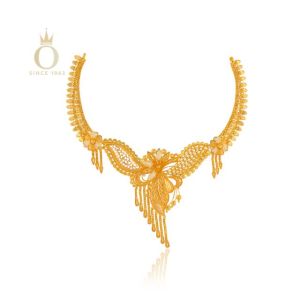 Fancy Garden Gold Necklace-Yellow Gold-22