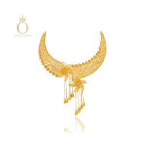 Windy Flowers Gold Necklace-Yellow Gold-22