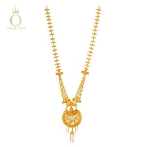 Traditional Lady Gold Long Necklace