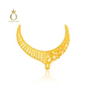 Bridal Adornment Gold Necklace-Yellow Gold-22