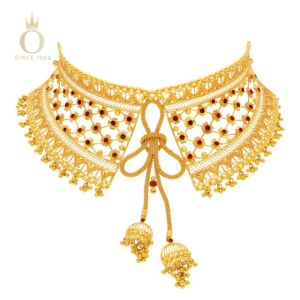 Royal Knot Gold Necklace-Yellow Gold-22