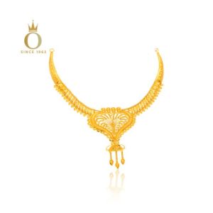 Ethnic Heart Gold Necklace