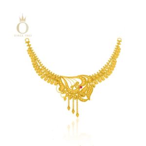 Modern Bride Gold Necklace-Yellow Gold-22