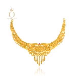 Intricate Beauty Gold Necklace-Yellow Gold-22