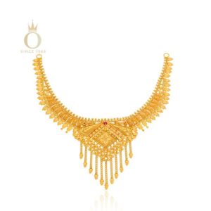 Rhombic Shimmer Gold Necklace