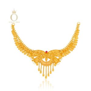 Shiny Petals Gold Necklace