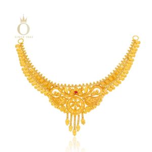 Traditional Grandeur Gold Necklace-Yellow Gold-22