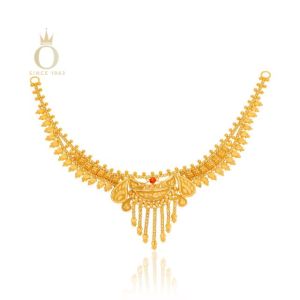 Artistic Emblem Gold Necklace