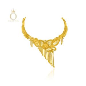 Modern Bride Gold Necklace-Yellow Gold-22