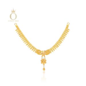 Festive Beauty Gold Necklace-Yellow Gold-22