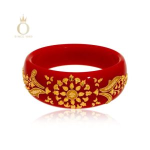 Statement Craft Gold Pola Bangle-Yellow Gold-22