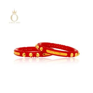 Floral Bride Gold Pola Bangle