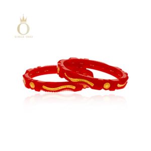 Traditional Shringar Gold Pola Bangle-Yellow Gold-22