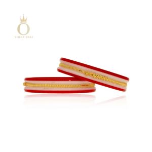 Aesthetic Trio Gold Pola Bangle-Yellow Gold-22