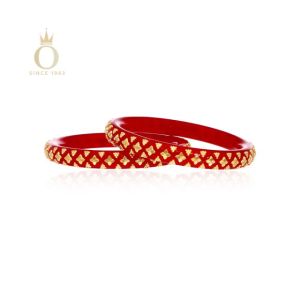 Bloomed Array Gold Pola Bangle-Yellow Gold-22