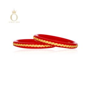 Stylish Twist Gold Pola Bangle