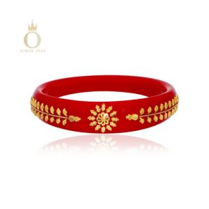 Shiny Sun Gold Pola Bangle-Yellow Gold-22