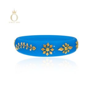 Aqua Beauty Gold Pola Bangle-Yellow Gold-22