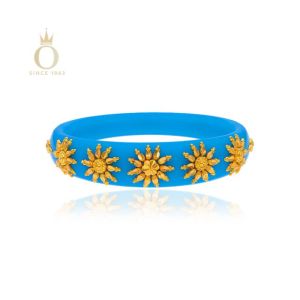 Sunny Sky Gold Pola Bangle-Yellow Gold-22