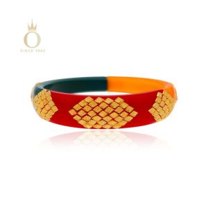 Trio Charm Gold Pola Bangle