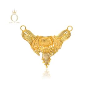 Textured Art Gold Pendant-Yellow Gold-22