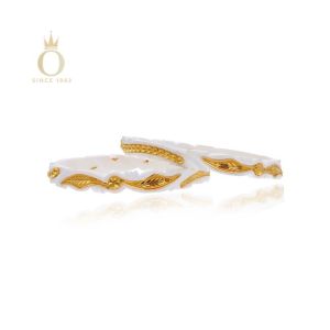 Wavy Leaf Gold Sankha-Yellow Gold-22