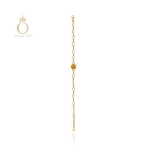 Sleek Daisy Gold Bracelet-Yellow Gold-22