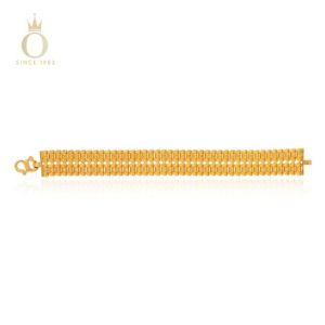 Dual Path Men Gold Wristlet-Yellow Gold-22